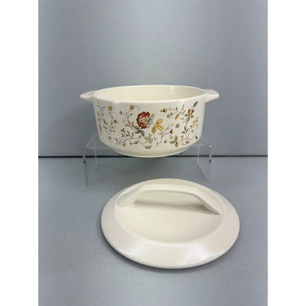 Vintage Lenox Temper-Ware Merriment 1.25 Qt Casserole Dish w Lid Vegetable